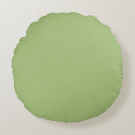 Moderne Pistachio Green Schlicht Solid Color Rundes Kissen