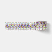 Moderne Pixel-Auto-Geburtstagsmuster nahtlos Satinband (Vorderseite)