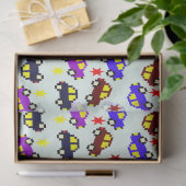 Moderne Pixel-Auto-Geburtstagsmuster nahtlos Seidenpapier (Geschenk)