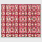 Moderne Pixelgeometrie Abstractes Kreuzkunstmuster Geschenkpapier (Flach)