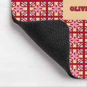Moderne Pixelgeometrie Abstractes Kreuzkunstmuster Mousepad (Ecke)