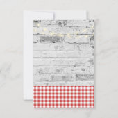 Moderne Pizza + Beer Bricks Baby Dusche Dankeskarte (Rückseite)