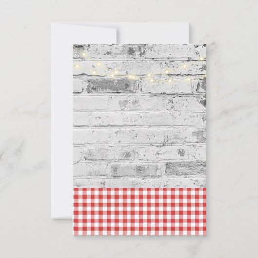 Moderne Pizza + Beer Bricks Baby Dusche Dankeskarte (Rückseite)