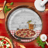 Moderne Pizza + Beer Bricks Baby Dusche Pappteller