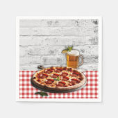 Moderne Pizza + Beer Bricks Baby Dusche Serviette (Vorderseite)
