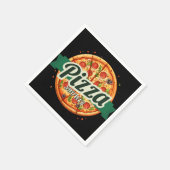 Moderne Pizza Party Babydusche Serviette (Ecke)