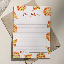 Moderne Pizza Time Capsule Note Card Dankeskarte