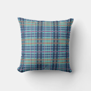 Moderne Plaid-Wurfkissen - Lebendige farbenfrohe T Kissen