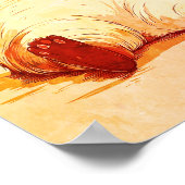 Moderne Plakatkunstkatze trinkt Poster (Ecke)