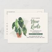 Moderne Planeten neue Wurzeln Neue Adresse Ankündigungspostkarte (Vorne/Hinten)