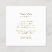 Moderne Planung von Green Palm Tree Events Telefonnummerkarte (Rückseite)