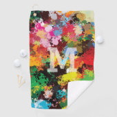 Moderne Platsche Abstrakte Kunst. Golfhandtuch (Insitu)