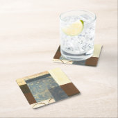 Moderne Platten-Malerei Rechteckiger Pappuntersetzer (Vor Ort)