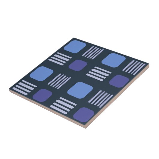 Moderne Plätze aus dem Mittelalter in dunkelblau Fliese (Seite)