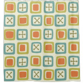 Moderne Plätze aus dem Mittelalter mit grünen Oran Duschvorhang (Vorderseite)