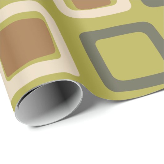 Moderne Plätze im Mittelalter - Chartreuse Geschenkpapier (Rolleneckpunkt)