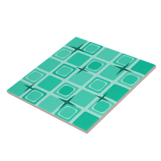 Moderne Plätze Mitte Jahrhundert Aquamarin Fliese (Seite)