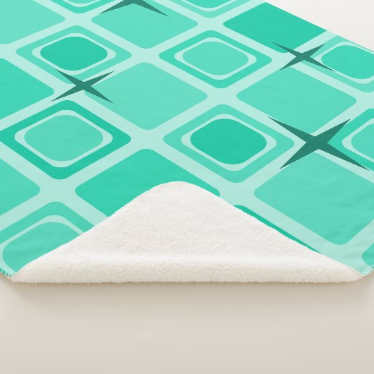 Moderne Plätze Mitte Jahrhundert Aquamarin Sherpadecke (3/4)