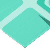 Moderne Plätze Mitte Jahrhundert Aquamarin Tischdecke (Schrägansicht)