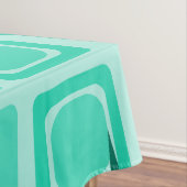 Moderne Plätze Mitte Jahrhundert Aquamarin Tischdecke (Beispiel)