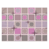 Moderne Plätze Mitte Jahrhunderts Sterne Pink Lila Tischdecke (Vorderseite (Horizontal))