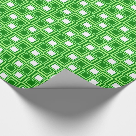 Moderne Plätze, smaragdgrün und lila grün Geschenkpapier (Ecke)