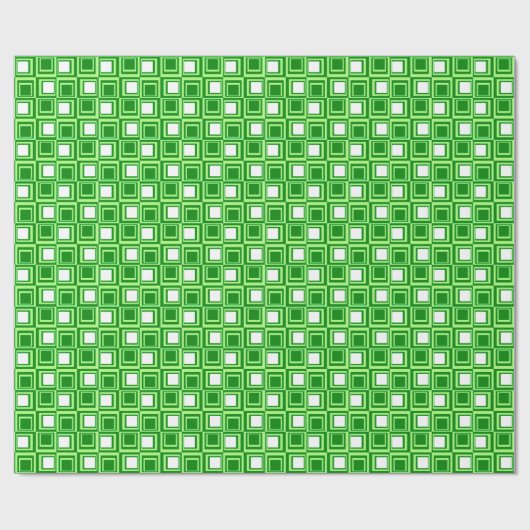 Moderne Plätze, smaragdgrün und lila grün Geschenkpapier (Flach)