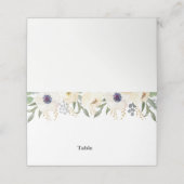 Moderne Platzkarte aus Weiß und Gold (Außenseite Aufgefaltet)