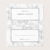 Moderne Platzkarte aus weißem Marmor (Außenseite Aufgefaltet)