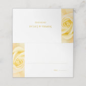Moderne Platzkarte der Gelbrosenhochzeit (Außenseite Aufgefaltet)
