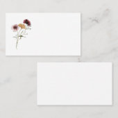 Moderne Platzkarte der Wildblume (Vorne/Hinten)