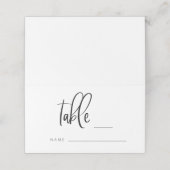 Moderne Platzkarte für Minimalistische Hochzeiten (Außenseite Aufgefaltet)