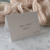 Moderne Platzkarten für das SkriptWedding-Menü Tischnummer