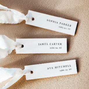 Moderne Platzkarten für Minimalistische Hochzeitsn