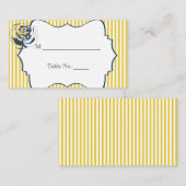 Moderne Platzkarten mit blaugelbem Streifen (Vorne/Hinten)