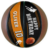 Moderne Player Silhouette Streifen glücklich Gebur Basketball (Vertikal)