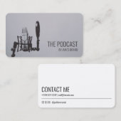 Moderne Podcast Voice Actor Business Card Visitenkarte (Vorne/Hinten)
