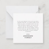 Moderne Poinsettia floral Foliage Frohe Weihnachte Mitteilungskarte (Rückseite)