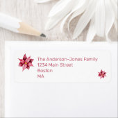 Moderne Poinsettia Rücksendeadresse (Insitu)