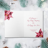 Moderne Poinsettia Weihnachtskarte Karte