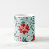 Moderne Poinsettien und Berries Floral Monogram Kaffeetasse (Mittel)