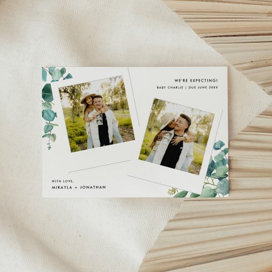 Moderne Polaroid Foto Aquarell Blütenpracht Ankündigung