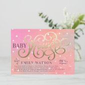 Moderne Polk Dot Überraschung Boy Gold Foil Kinder Einladung (Stehend Vorderseite)