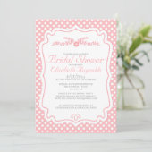 Moderne Polka Dot Bridal Dusche Einladungen (Stehend Vorderseite)