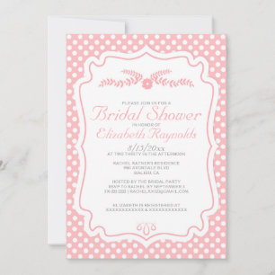 Moderne Polka Dot Bridal Dusche Einladungen