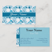 MODERNE POLKA DOT BUSINESS CARD-VORLAGE VISITENKARTE (Vorne/Hinten)