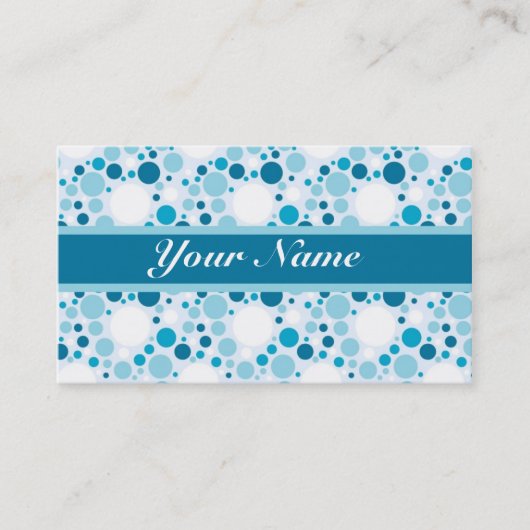 MODERNE POLKA DOT BUSINESS CARD-VORLAGE VISITENKARTE (Vorderseite)