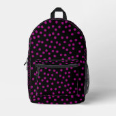Moderne Polka Dots Bedruckter Rucksack (Vorderseite)
