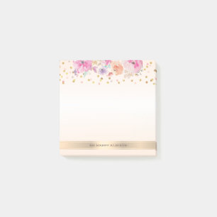 Moderne Polka Dots, Confetti, Blume - Personalisie Post-it Klebezettel