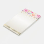Moderne Polka Dots, Confetti, Blume - Personalisie Post-it Klebezettel (angewinkelt)
